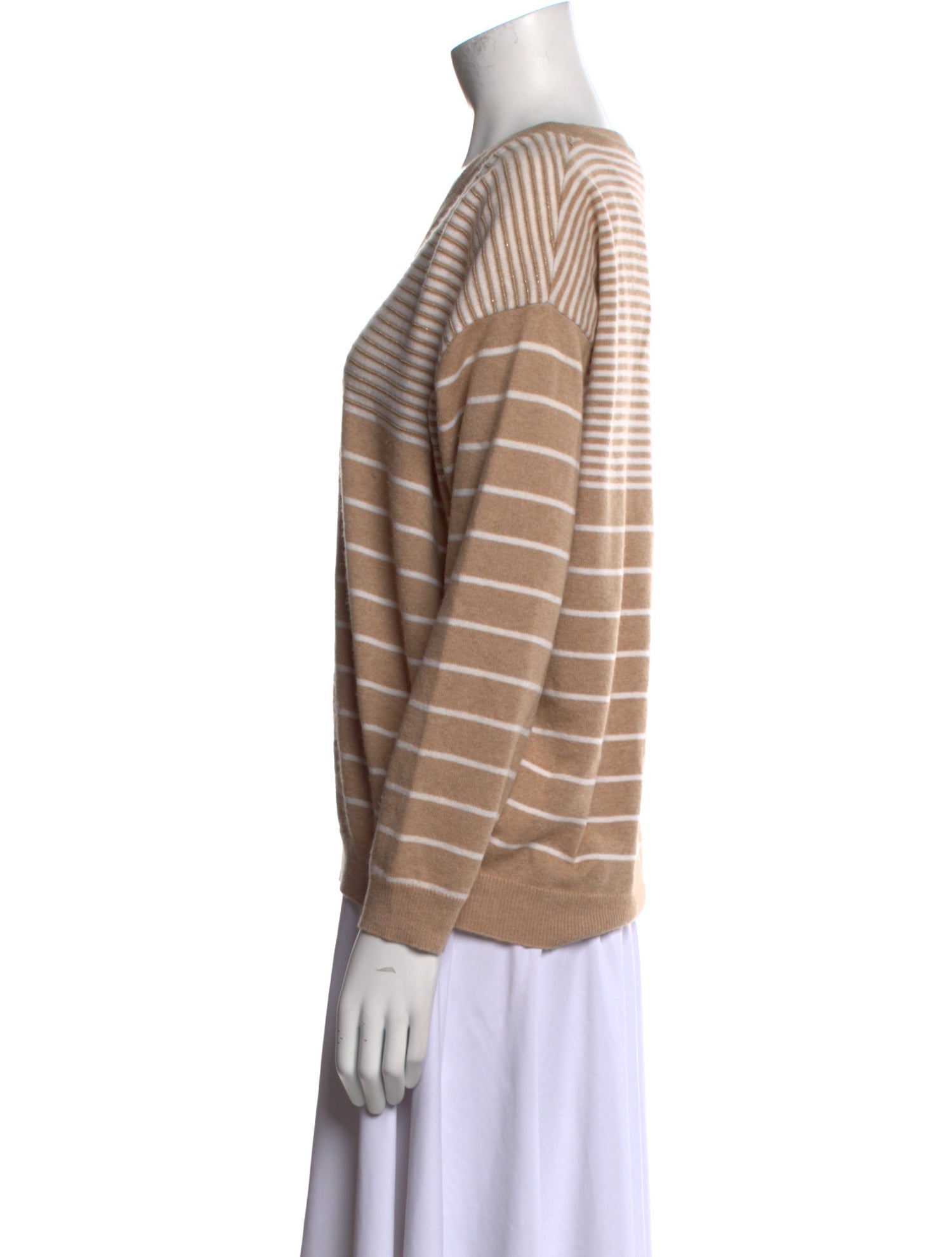 Brunello Cucinelli Virgin Wool Striped Sweater